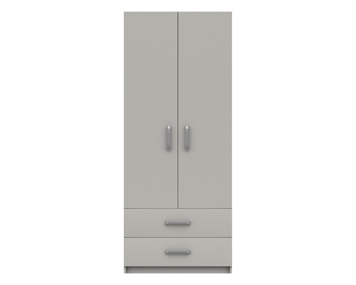 Arden Cashmere Grey High Gloss 2 Door Combi Robe
