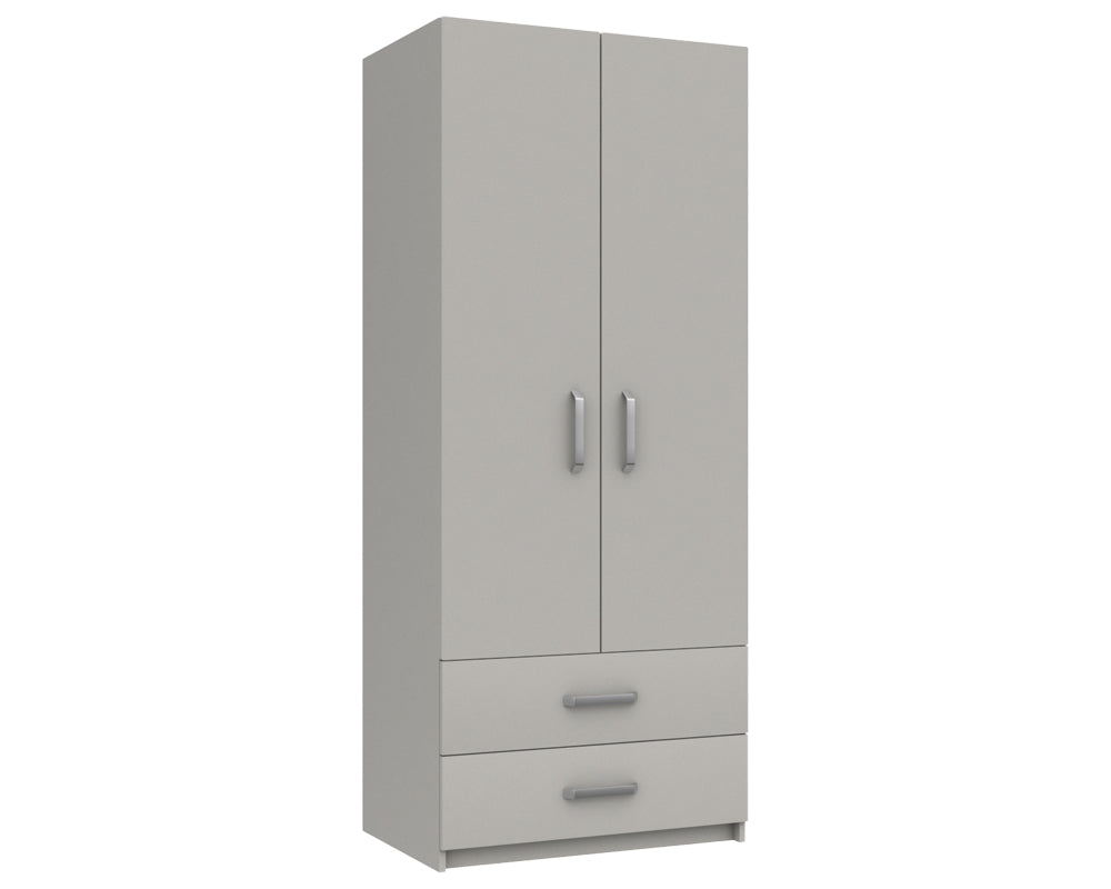 Arden Cashmere Grey High Gloss 2 Door Combi Robe