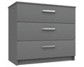 Arden Dust Grey High Gloss 3 Drawer Chest