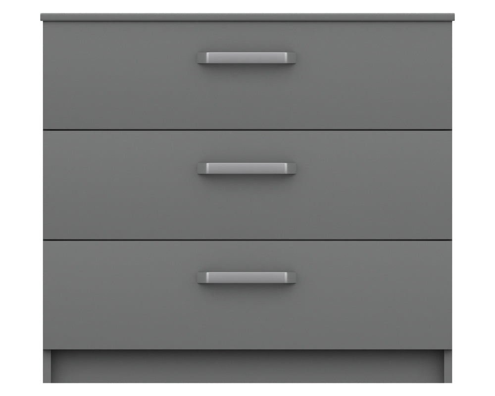 Arden Dust Grey High Gloss 3 Drawer Chest