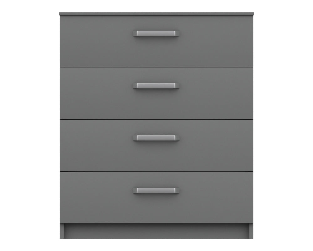 Arden Dust Grey High Gloss 4 Drawer Chest