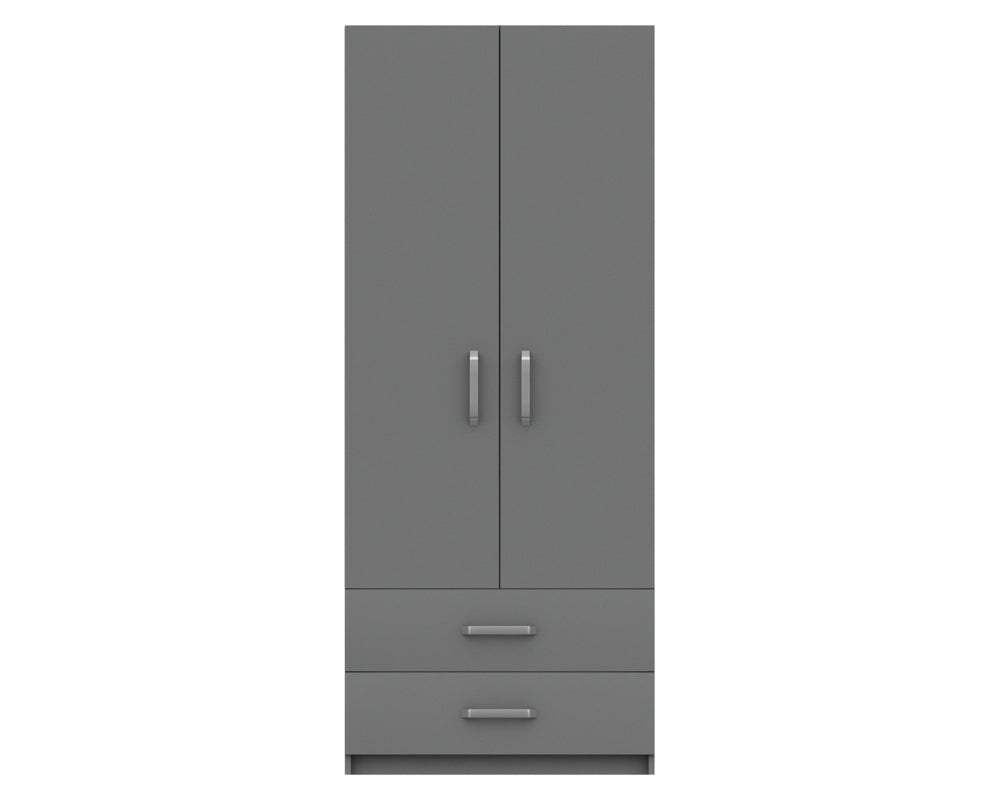 Arden Dust Grey High Gloss 2 Door Combi Robe