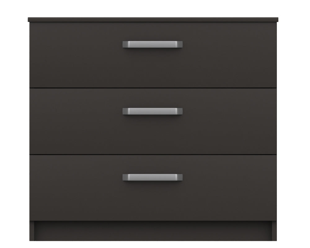 Arden Graphite Grey High Gloss 3 Drawer Chest