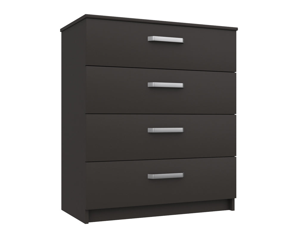 Arden Graphite Grey High Gloss 4 Drawer Chest