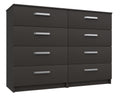 Arden Graphite Grey High Gloss 4 Drawer Double Chest