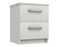 Arden White High Gloss 2 Drawer Bedside