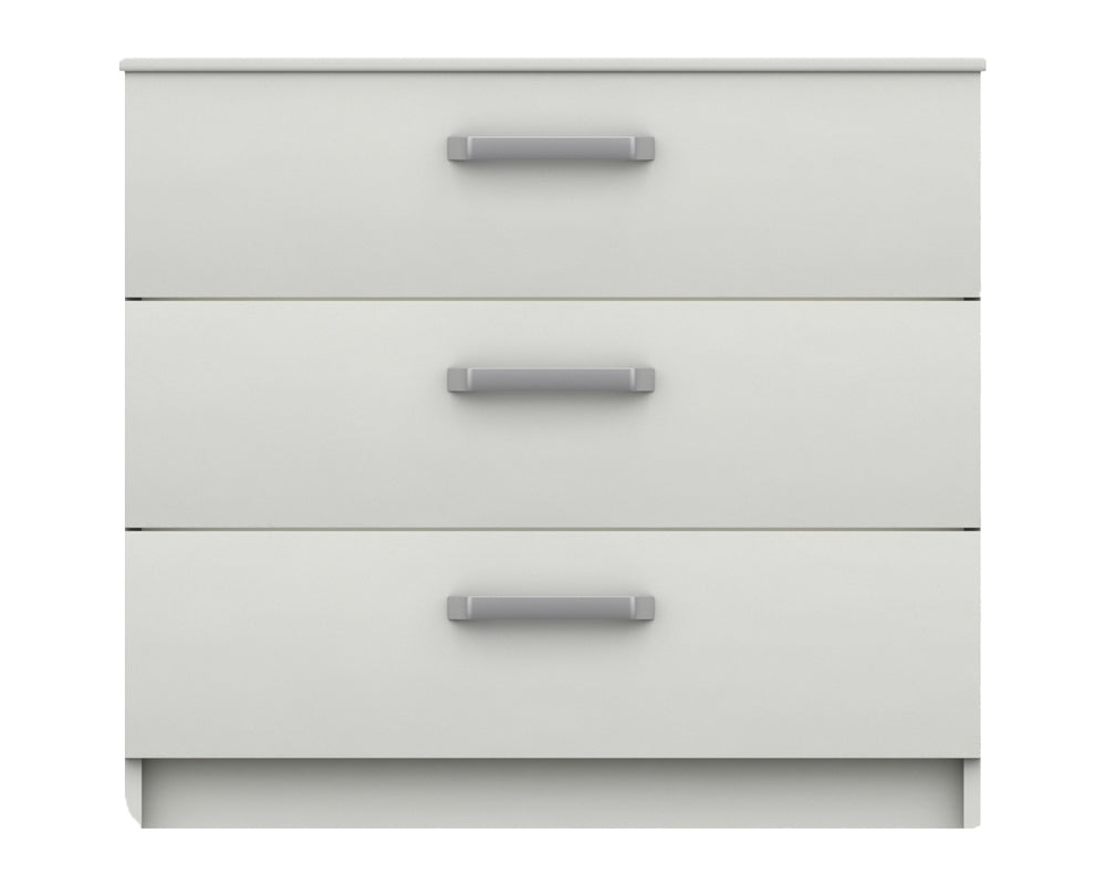 Arden White High Gloss 3 Drawer Chest