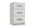 Arden White High Gloss 3 Drawer Bedside
