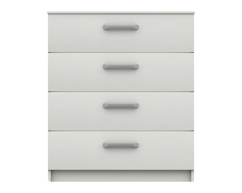 Arden White High Gloss 4 Drawer Chest