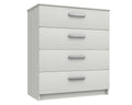 Arden White High Gloss 4 Drawer Chest