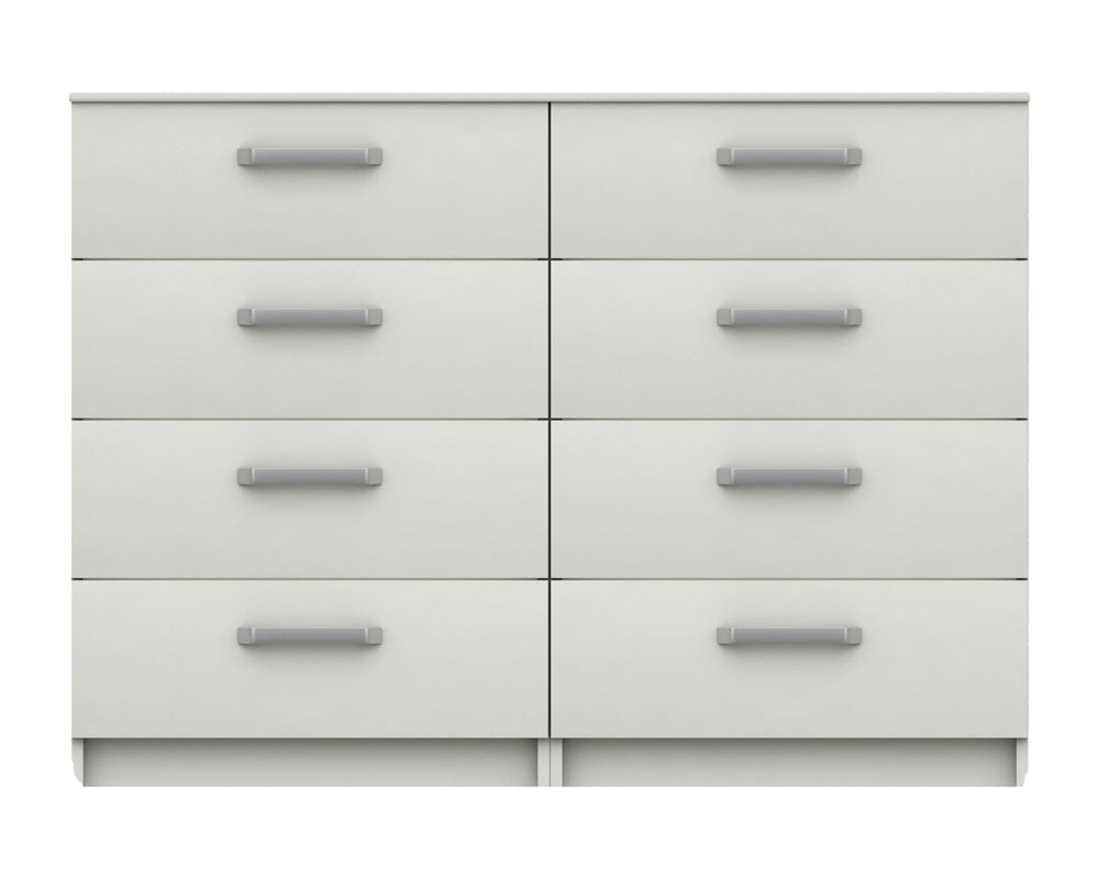 Arden White High Gloss 4 Drawer Double Chest