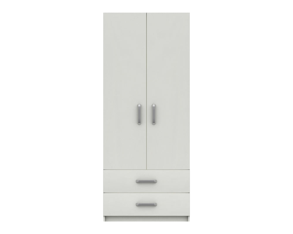 Arden White High Gloss 2 Door Combi Robe