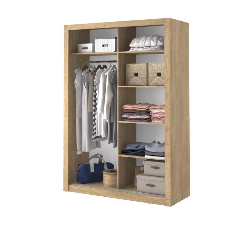 Liverpool Oak Sliding Door Wardrobe 150cm