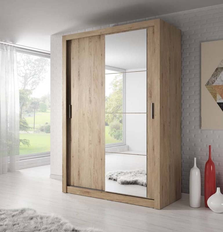 Liverpool Oak Sliding Door Wardrobe 150cm