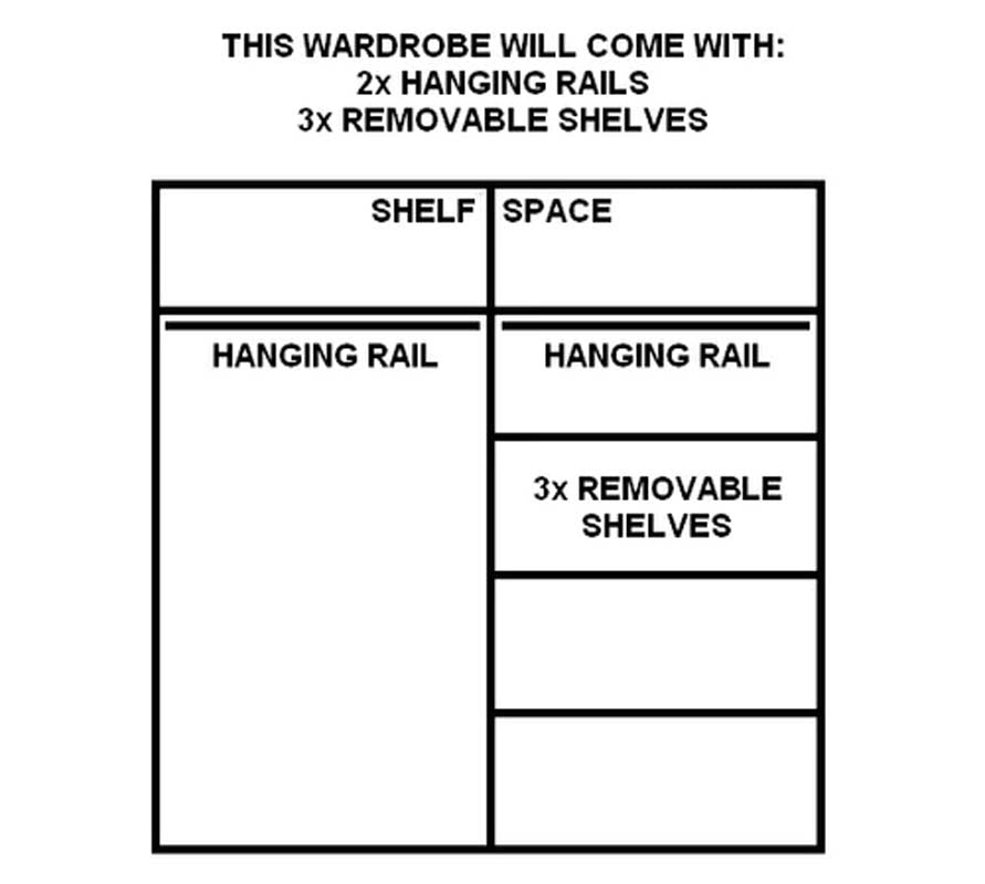 Birmingham White Sliding Door Wardrobe 181cm