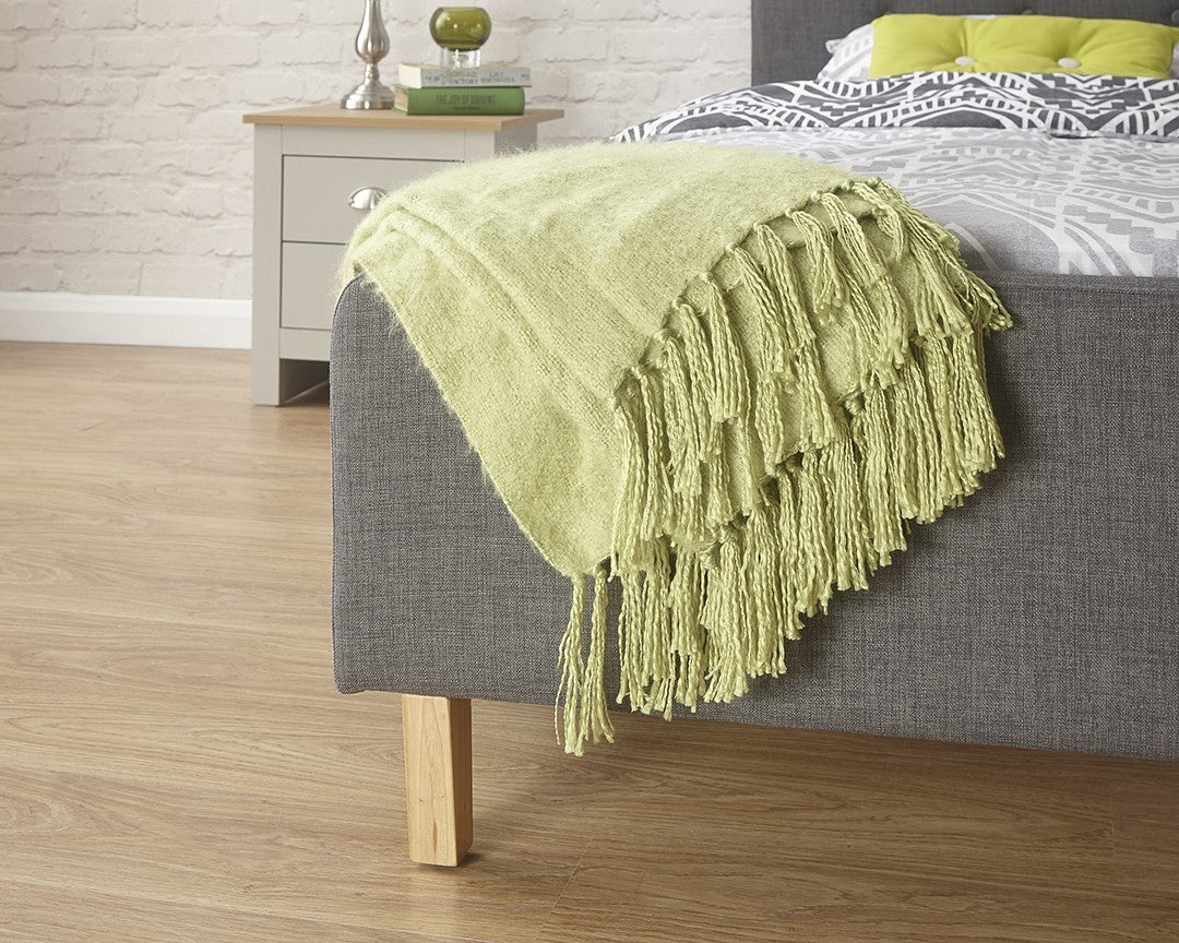 Ashville Dark Grey Single Bed Frame