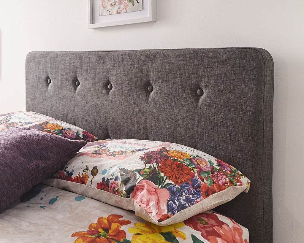 Ashville Dark Grey Single Ottoman Bed Frame