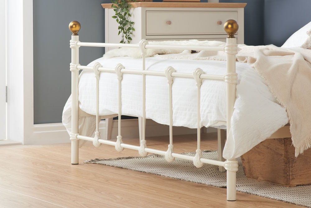 Atlas Cream Double Bed Frame
