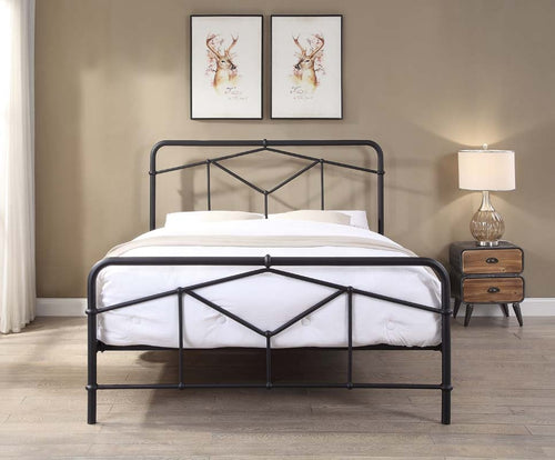 Acton Sand Black King Size Bed Frame