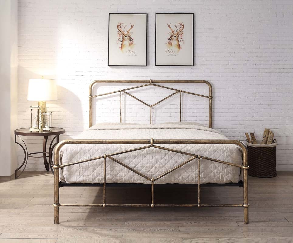 Acton Antique Bronze Double Bed Frame
