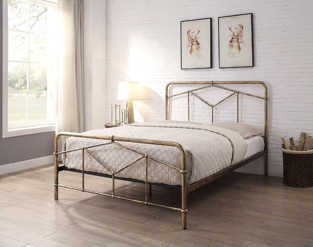 Acton Antique Bronze Double Bed Frame