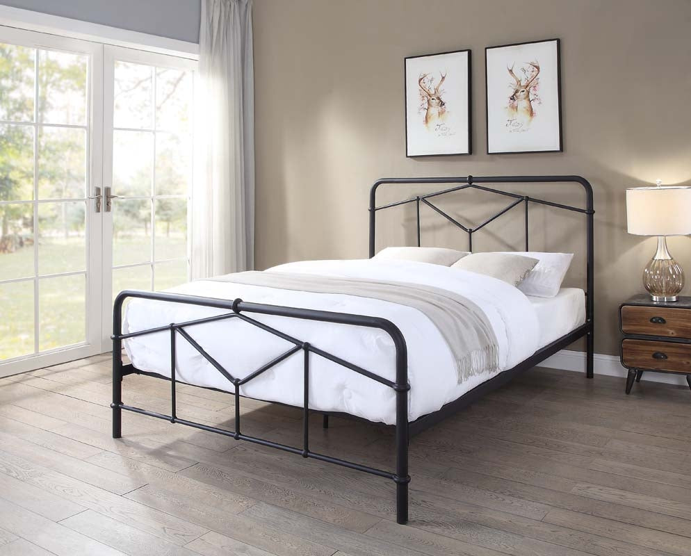 Acton Sand Black King Size Bed Frame