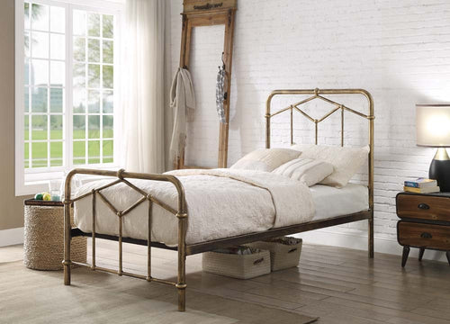 Acton Antique Bronze Single Bed Frame