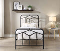 Acton Sand Black Single Bed Frame
