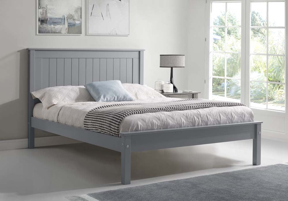 Taurean Grey Low Foot King Size Bed Frame