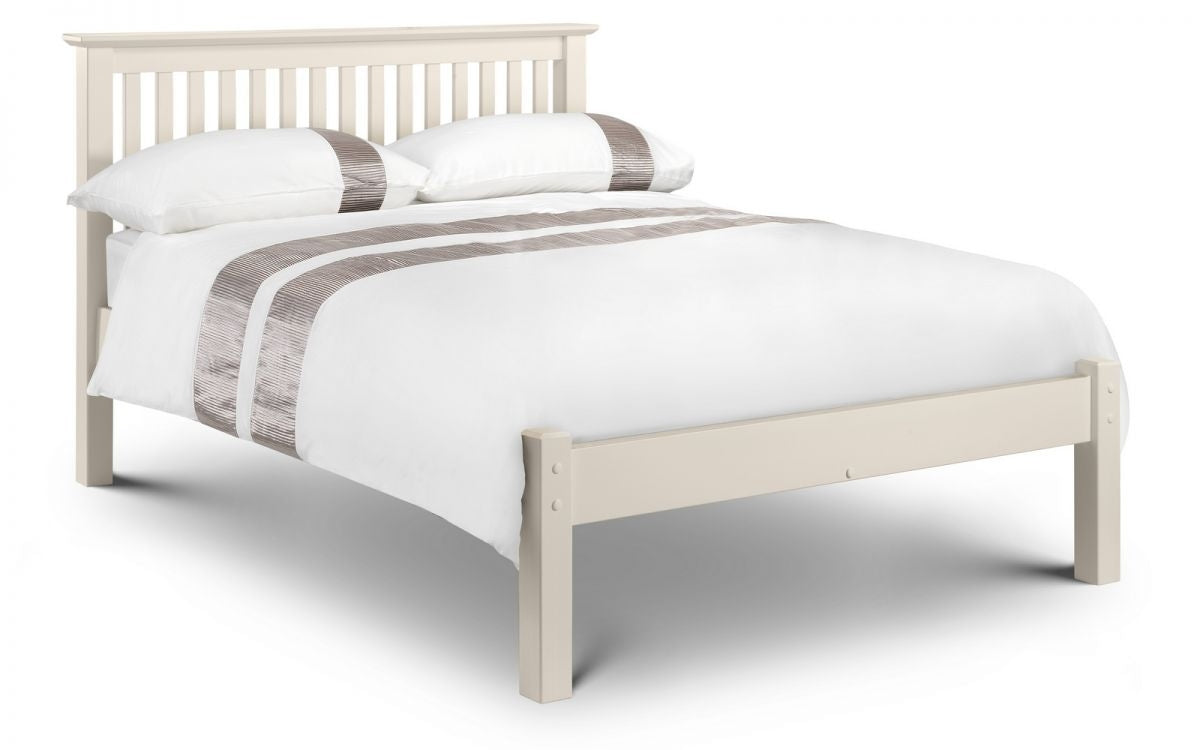 Barcelona Stone White Low Foot Three Quarter Bed Frame