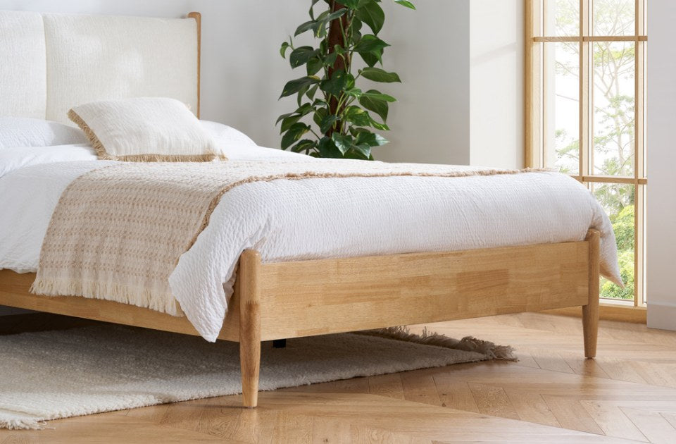 Barley Oak Bed Frame foot end