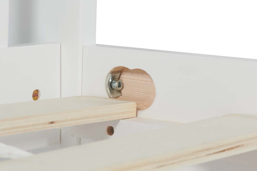 Belham White Wooden Single Bed Frame