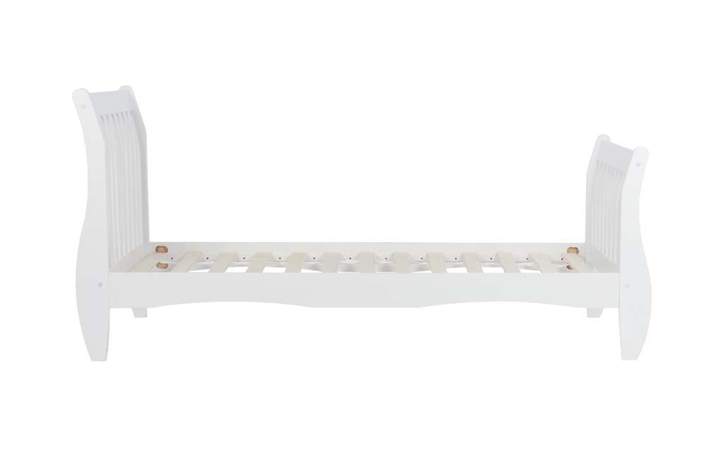 Belham White Wooden Single Bed Frame