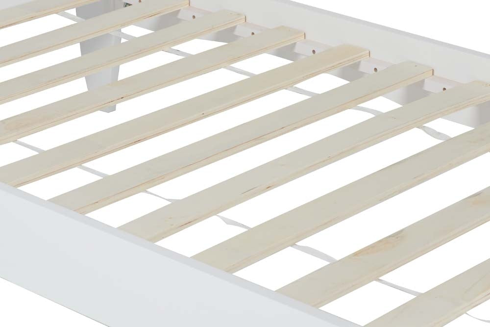 Belham White Wooden Single Bed Frame