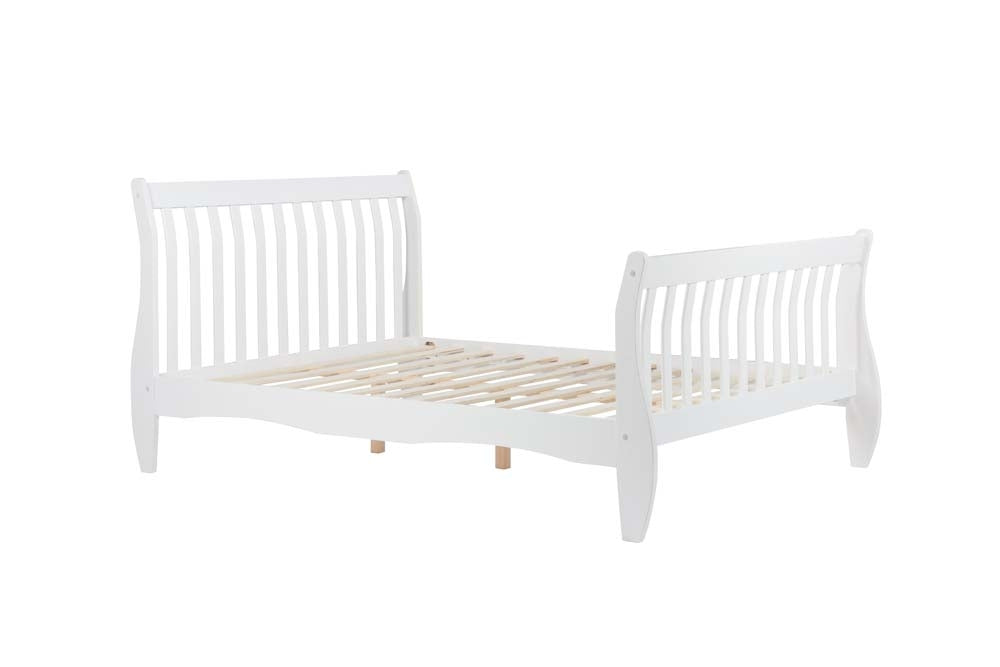 Belham White Wooden Three Quarter Bed Frame