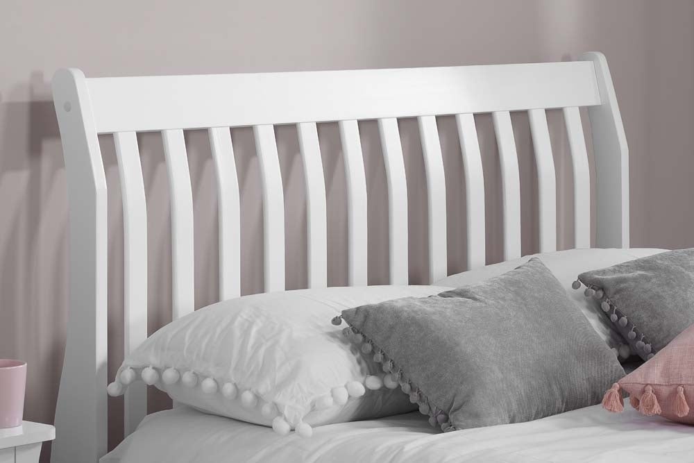 Belham White Wooden Three Quarter Bed Frame