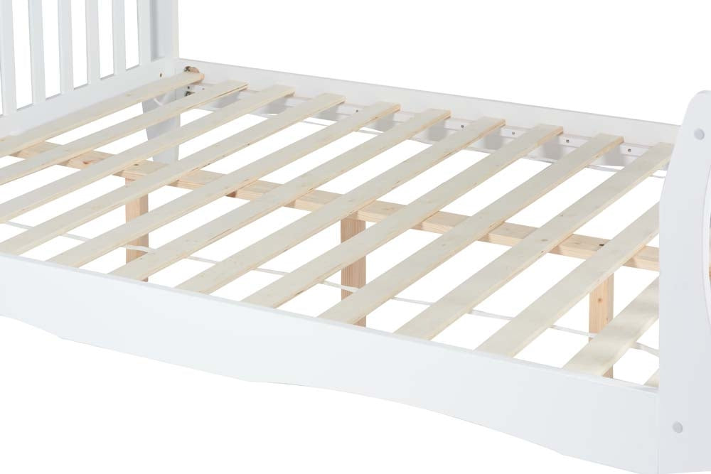 Belham White Wooden Three Quarter Bed Frame