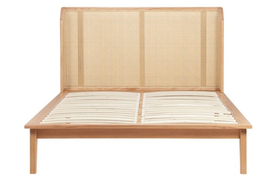 Berkshire Rattan Oak Bed Frame rear of headboard