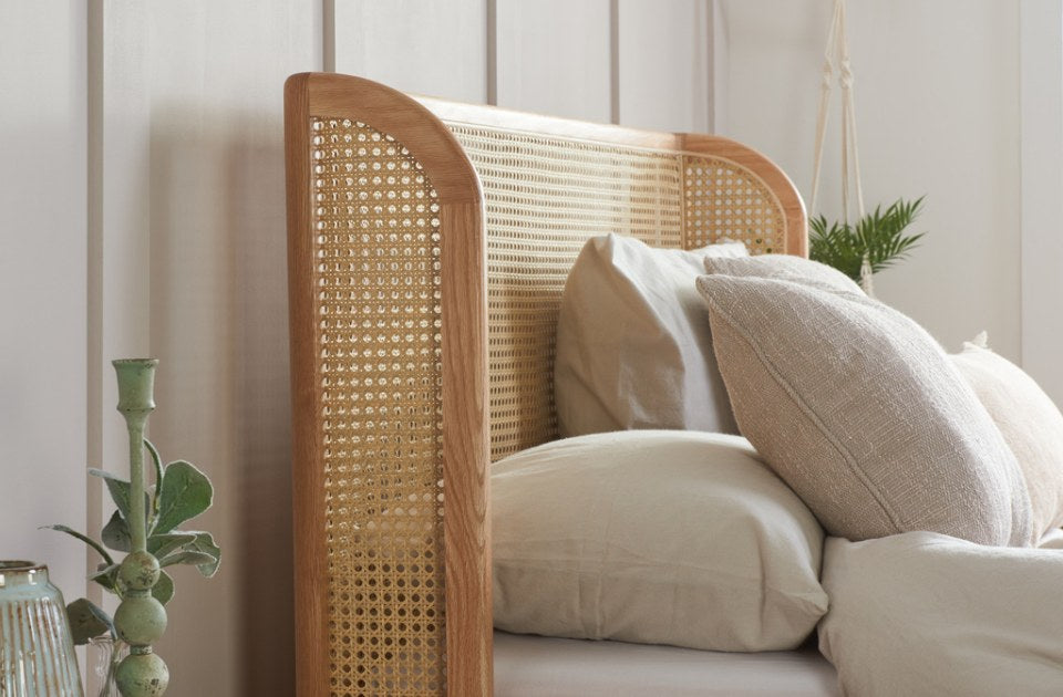 Berkshire rattan wingback headboard
