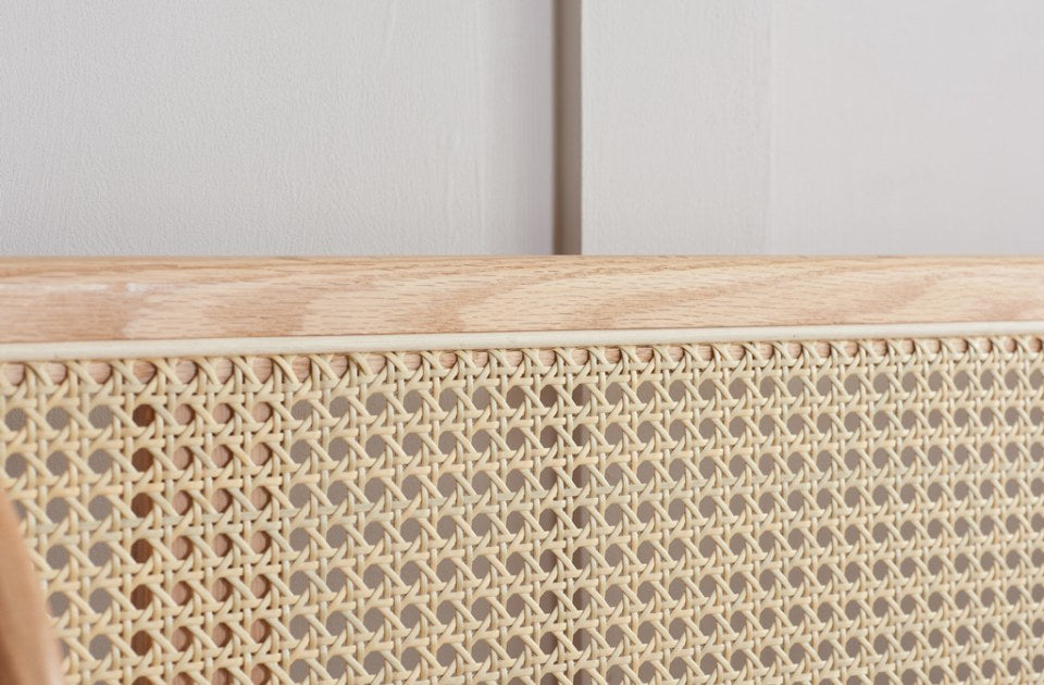 Berkshire Rattan Oak Bed Frame detail