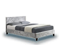 Berlin Parade Steel Crushed Velvet King Size Bed Frame