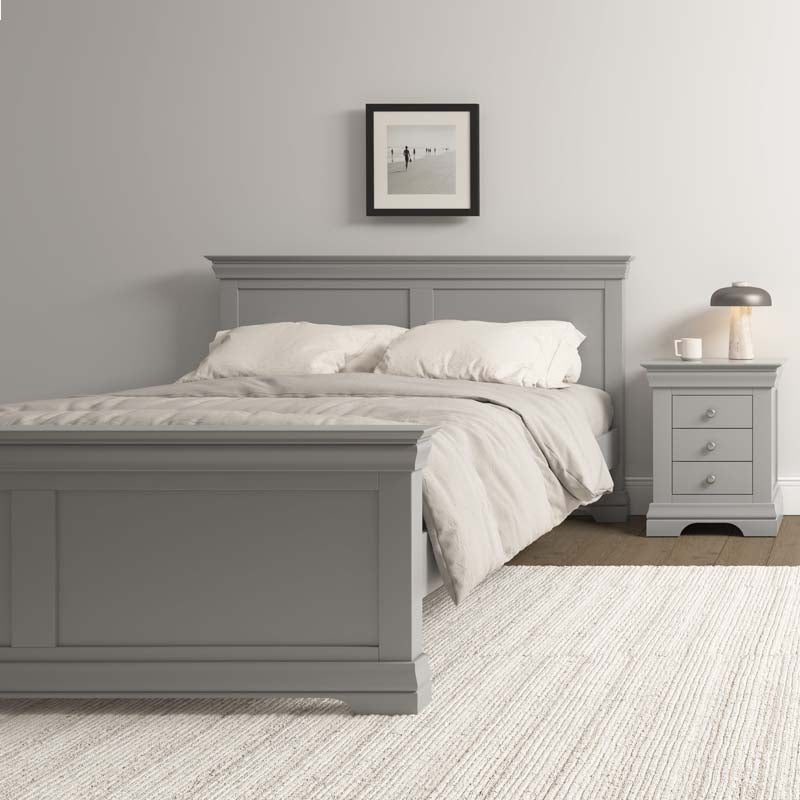 Brandy Pebble King Size Bed Frame