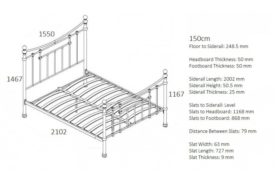 Bronte Cream King Size Bed Frame