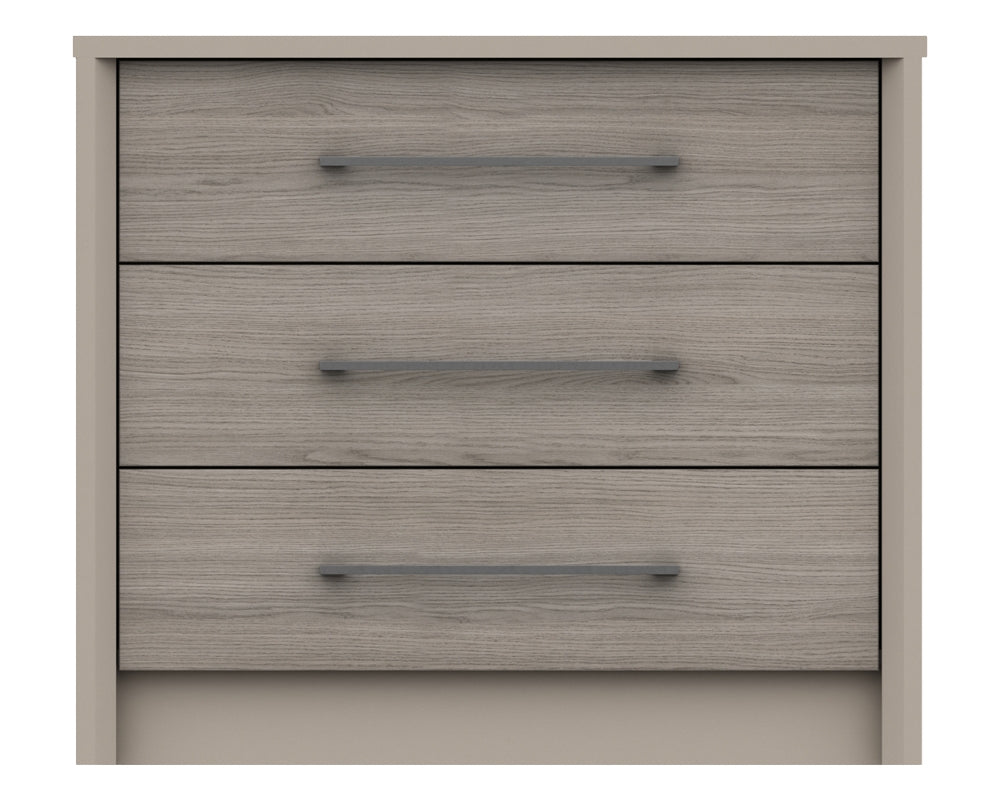 Burton Grey Oak 3 Drawer Chest