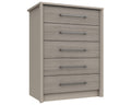 Burton Grey Oak 5 Drawer Chest