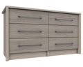 Burton Grey Oak 3 Drawer Double Chest