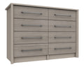 Burton Grey Oak 4 Drawer Double Chest