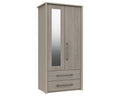 Burton Grey Oak Combi Wardrobe With Mirror
