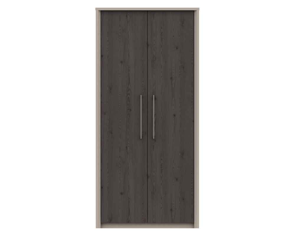 Burton Anthracite Larch 2 Door Wardrobe
