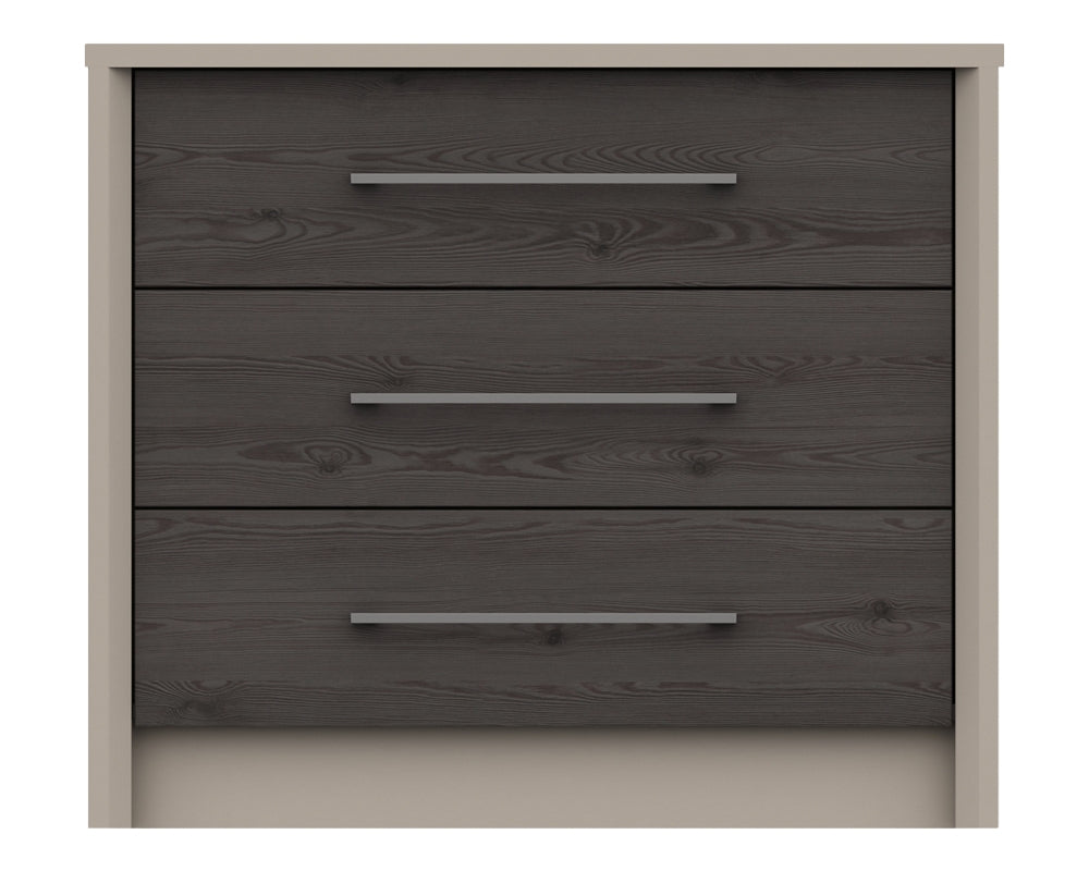 Burton Anthracite Larch 3 Drawer Chest